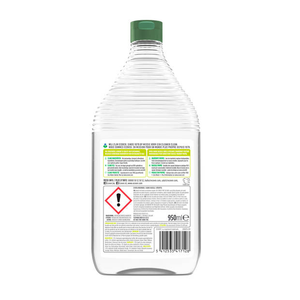 Ecover - Afwasmiddel - Kamille & Clementine - Krachtig tegen vet - 8 x 950 ml - Voordeelverpakking