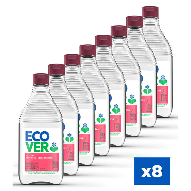 Ecover - Afwasmiddel - Granaatappel & Vijg - Krachtig tegen vet - 8 x 450 ml - Voordeelverpakking