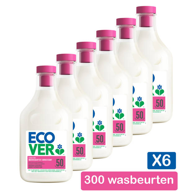 Ecover Wasverzachter Voordeelpak 6 x 1,5L 300 Wasbeurten Appelbloesem & Amandel Ecologisch