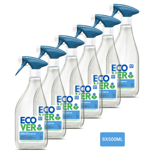 Ecover Badkamer Reiniger Spray Voordeelpak - 6 x 500 ml - Verwijdert kalkaanslag
