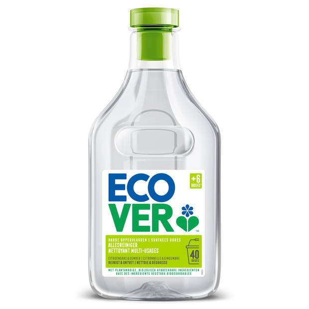 Ecover - Allesreiniger - Citroengras & Gember - Harde oppervlakken - Reinigt & Ontvet - 6 x 1 L - Voordeelverpakking