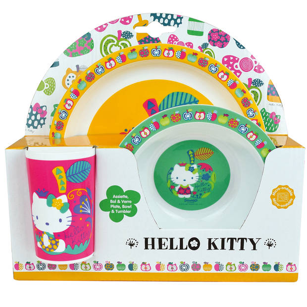 Hello Kitty Ontbijtsetje - 3 delig - Polypropyleen