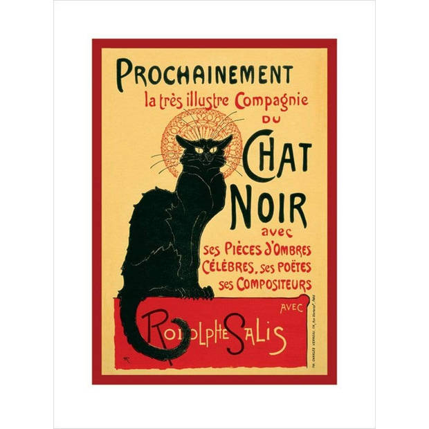 Kunstdruk Chat Noir 60x80cm