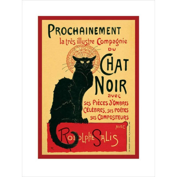 Kunstdruk Chat Noir 60x80cm