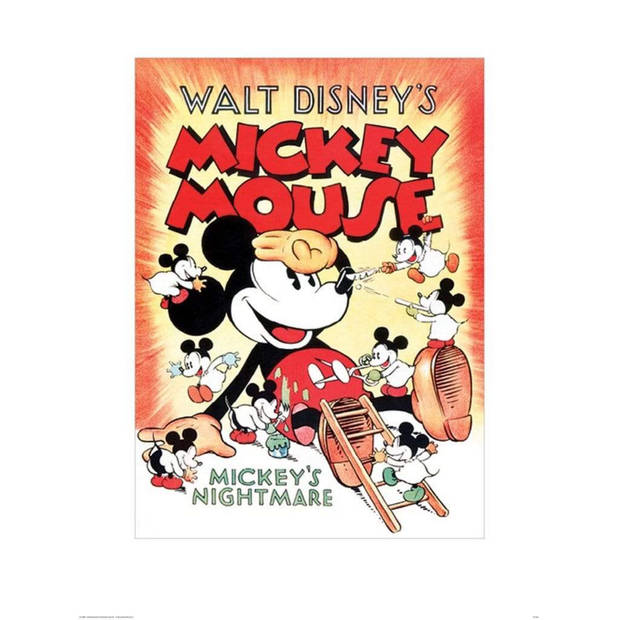 Kunstdruk Mickey Mouse Mickeys Nightmare 60x80cm