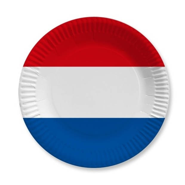 Tafel dekken Holland feestartikelen rood wit blauw 30x bordjes/30x drink bekers/60x servetten - Feestpakketten