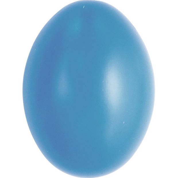 50x Plastic blauwe eitjes 6 cm decoratie/versiering - Feestdecoratievoorwerp