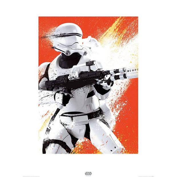 Kunstdruk Star Wars Episode VII Flametrooper Paint 60x80cm