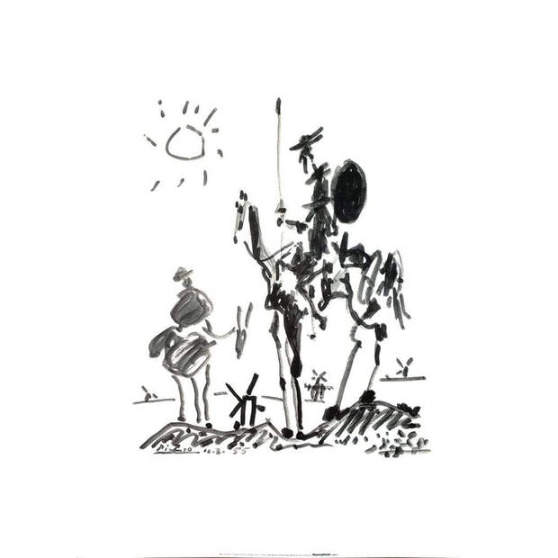 Pablo Picasso Don Quixote Kunstdruk 60x50cm