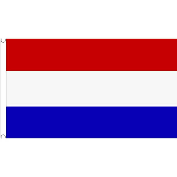 Oranje versiering buiten pakket 1x mega Nederland vlag + 300 meter vlaggetjes - Feestpakketten