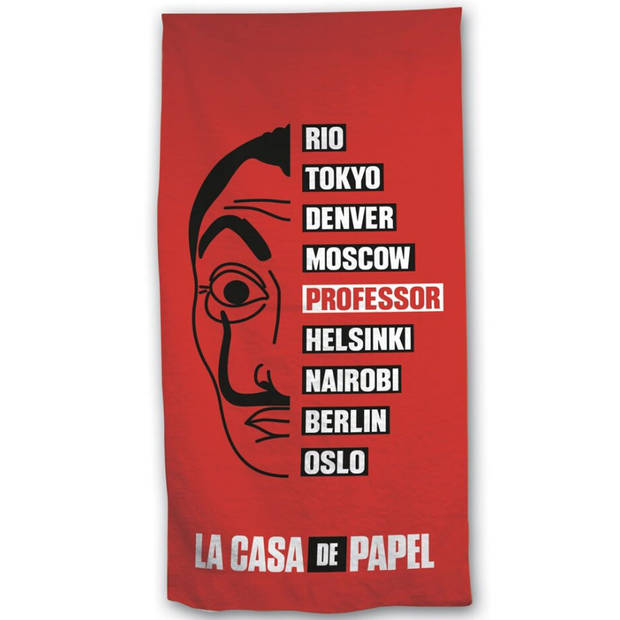 La Casa de Papel Strandlaken El Professor - 70 x 140 cm - katoen