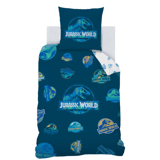 Jurassic World Dekbedovertrek Badges - Eenpersoons - 140 x 200 cm - Katoen
