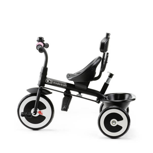 Kinderkraft - Tricycle Aston - Driewieler - 94 x 50 x 112 cm - 9kg - Roze - Verstelbare duwstang - UV-werend zonnedak