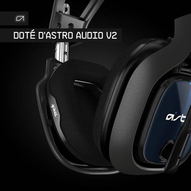 ASTRO A40 TR + MixAmp Pro 939-001661 gaming-headset 3,5 mm-aansluiting, bedraad over-ear USB - zwart en blauw