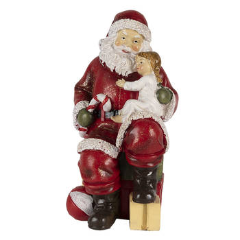 Clayre & Eef Multi Kerstman met kind 9*9*18 cm 6PR4720