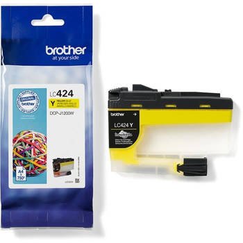 LC424Y Inktcartridge - BROTHER - 750 pagina's hoog rendement geel - voor DCP-J1200W