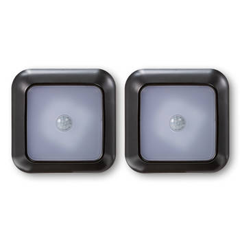 Q-Link draadloos LED light sensor zwart, 2 stuks