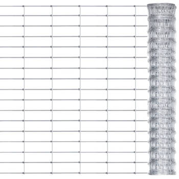 vidaXL Hek 50x0,8 m gegalvaniseerd staal zilverkleurig