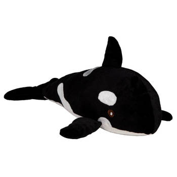 Pluche knuffel orka zwart/wit 40 cm - Knuffel zeedieren