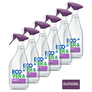 Ecover - Kalkreiniger Spray - Berries & Basil - Verwijdert kalkaanslag - 6 x 500 ML - Voordeelverpakking