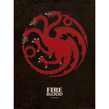 Kunstdruk Game of Thrones Targaryen 60x80cm