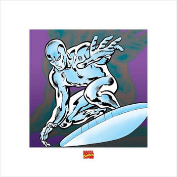 Kunstdruk Silver Surfer Marvel Comics 40x40cm