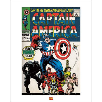 Kunstdruk Captain America 40x50cm