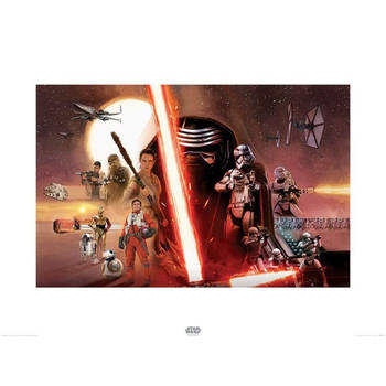 Kunstdruk Star Wars Episode VII Galaxy 80x60cm