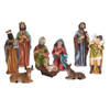 Kerststal figuren - 9-delig - polystone - ca. 13 cm - kerstbeeldjes - Kerststallen