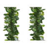 6x stuks groene kerstslinger met hulst bladeren 10 x 270 cm - Kerstslingers