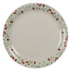 Clayre & Eef Servies Ontbijtbord Ø 20*2 cm Beige Keramiek Rond Aardbeien Eetbord Beige Eetbord