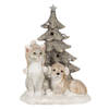 Clayre & Eef Multi Decoratie hond en kat LED 11*9*15 cm 6PR4628