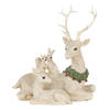 Clayre & Eef Witte Decoratie dieren 16*9*18 cm 6PR4655