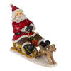 Clayre & Eef Multi Decoratie kerstman op slee 24*8*16 cm 6PR4710