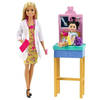 Barbie - professionele barbie doktersdoos met barbiepoppen en patiënt en medische accessoires - modepop - vanaf 3 jaar