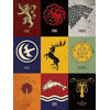 Kunstdruk Game of Thrones Sigils 60x80cm