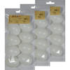 24x Plastic eitjes wit 6 cm decoratie/versiering - Feestdecoratievoorwerp