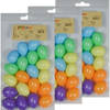 60x Plastic eitjes multikleur/gekleurd 4 cm decoratie/versiering - Feestdecoratievoorwerp