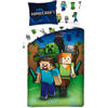 Minecraft Dekbedovertrek Monster Hunter - Eenpersoons - 140 x 200 cm - Katoen