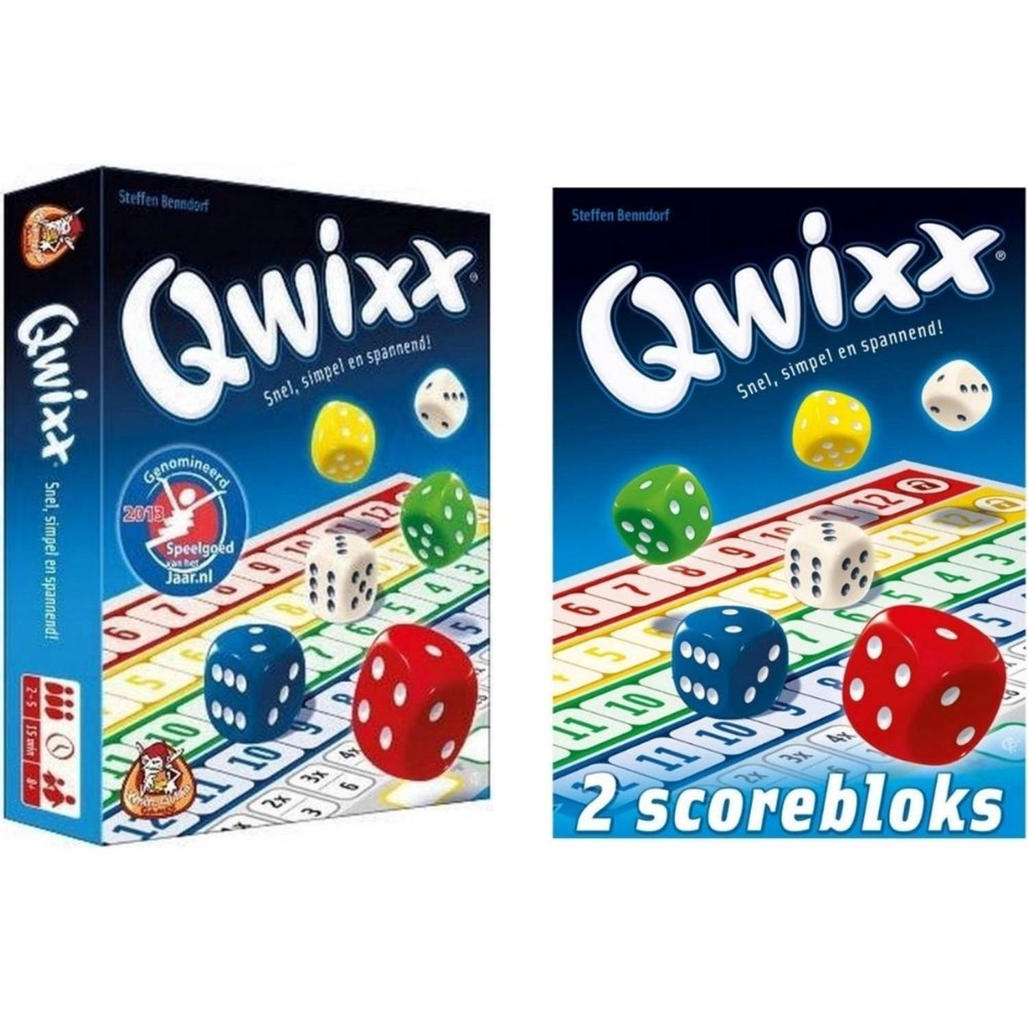 Spellenbundel - 2 stuks - Dobbelspel - Qwixx & 2 extra scorebloks
