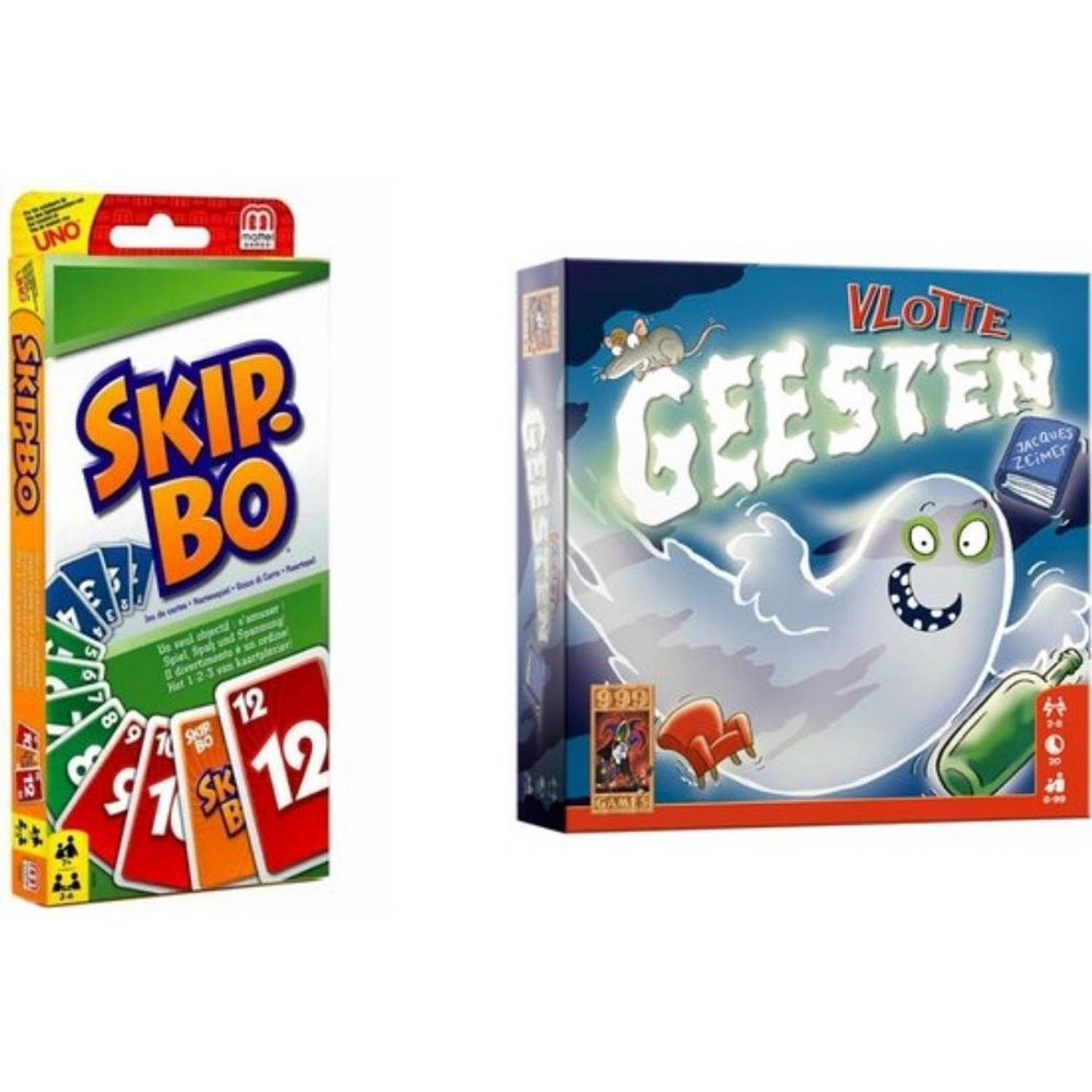 Spellenbundel - Kaartspel - 2 stuks - Skip-Bo & Vlotte Geesten