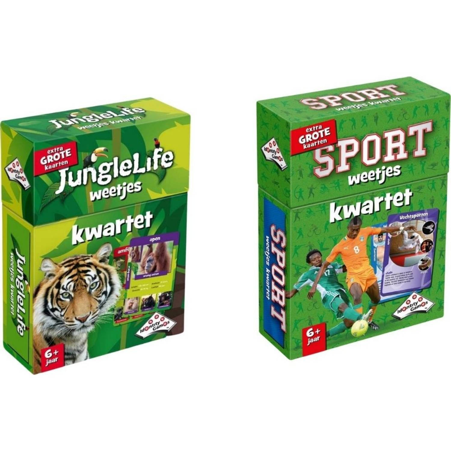Spellenbundel - Kwartet - 2 stuks - Sealife Junglelife Kwartet & Sport Weetjes Kwartet