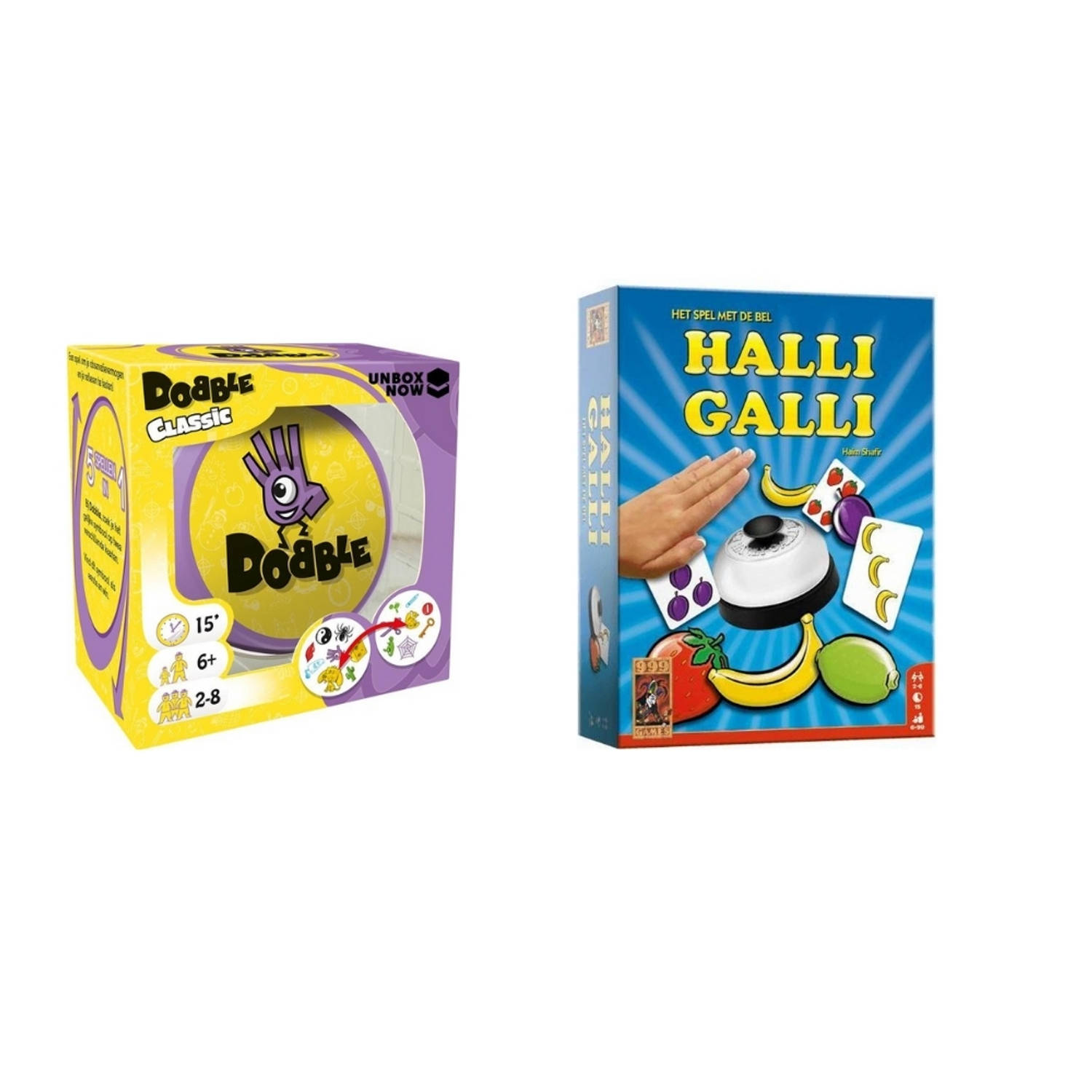 Spellenbundel - 2 Stuks - Dobble Classic & Halli Galli