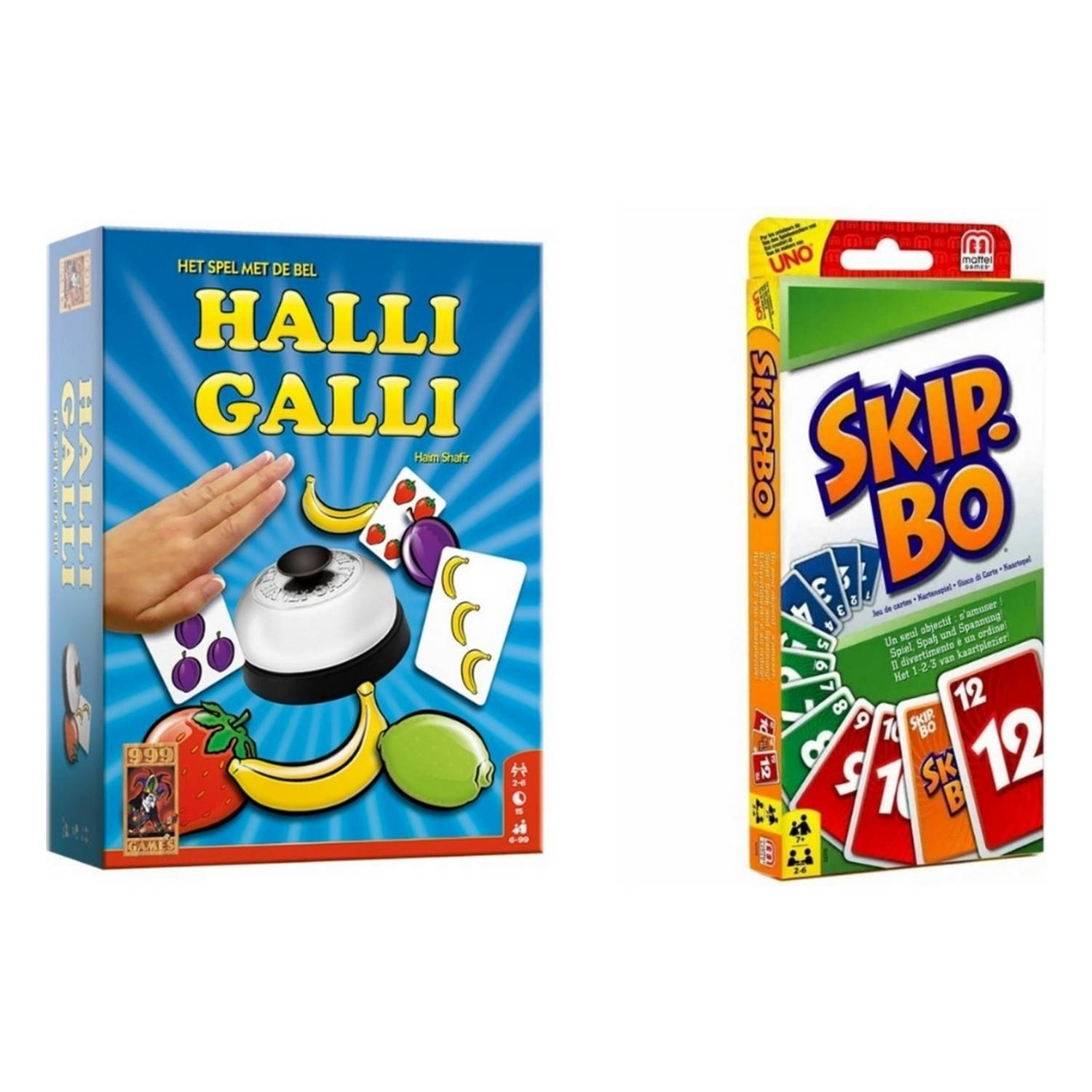 Spellenbundel 2 Stuks Halli Galli & Skip-bo