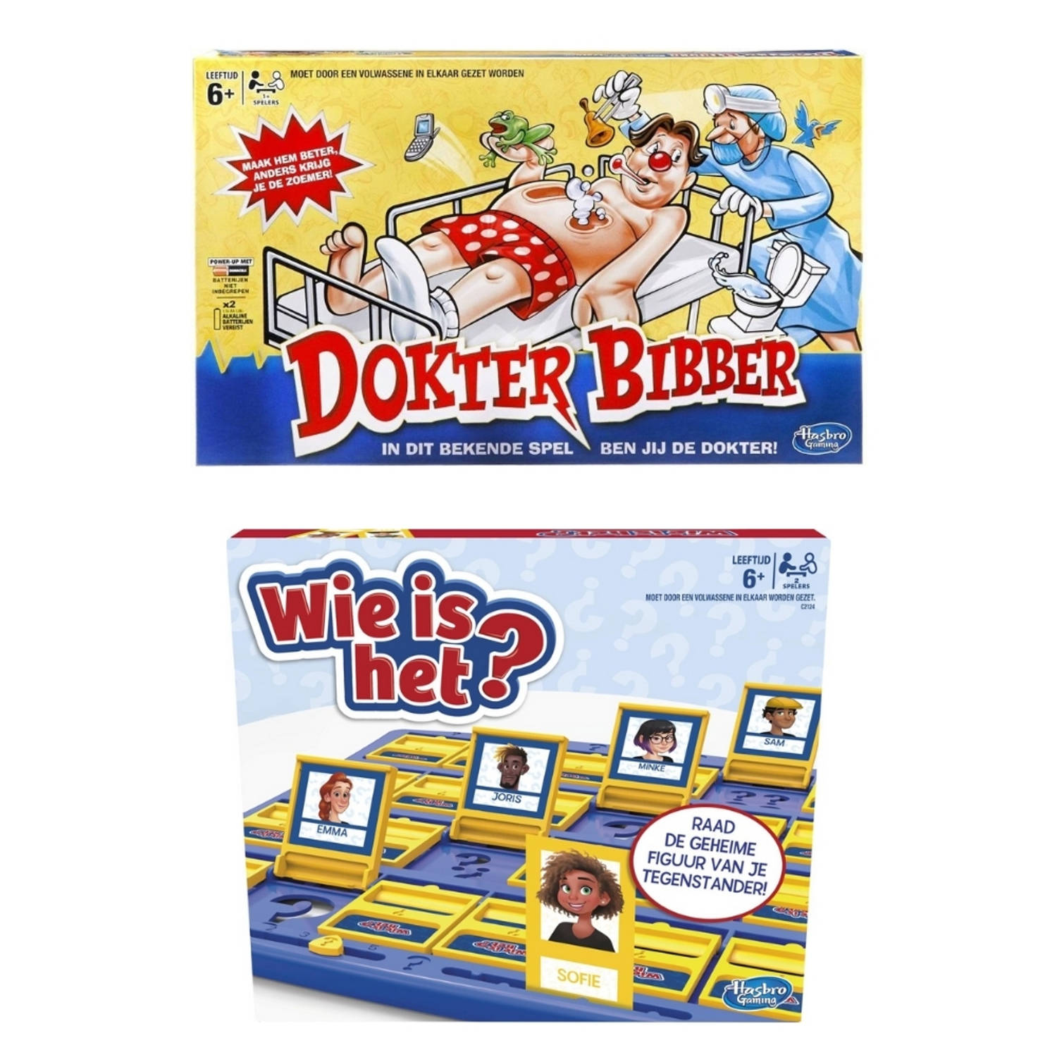 Spellenbundel - 2 Stuks - Dokter Bibber & Wie Is Het?