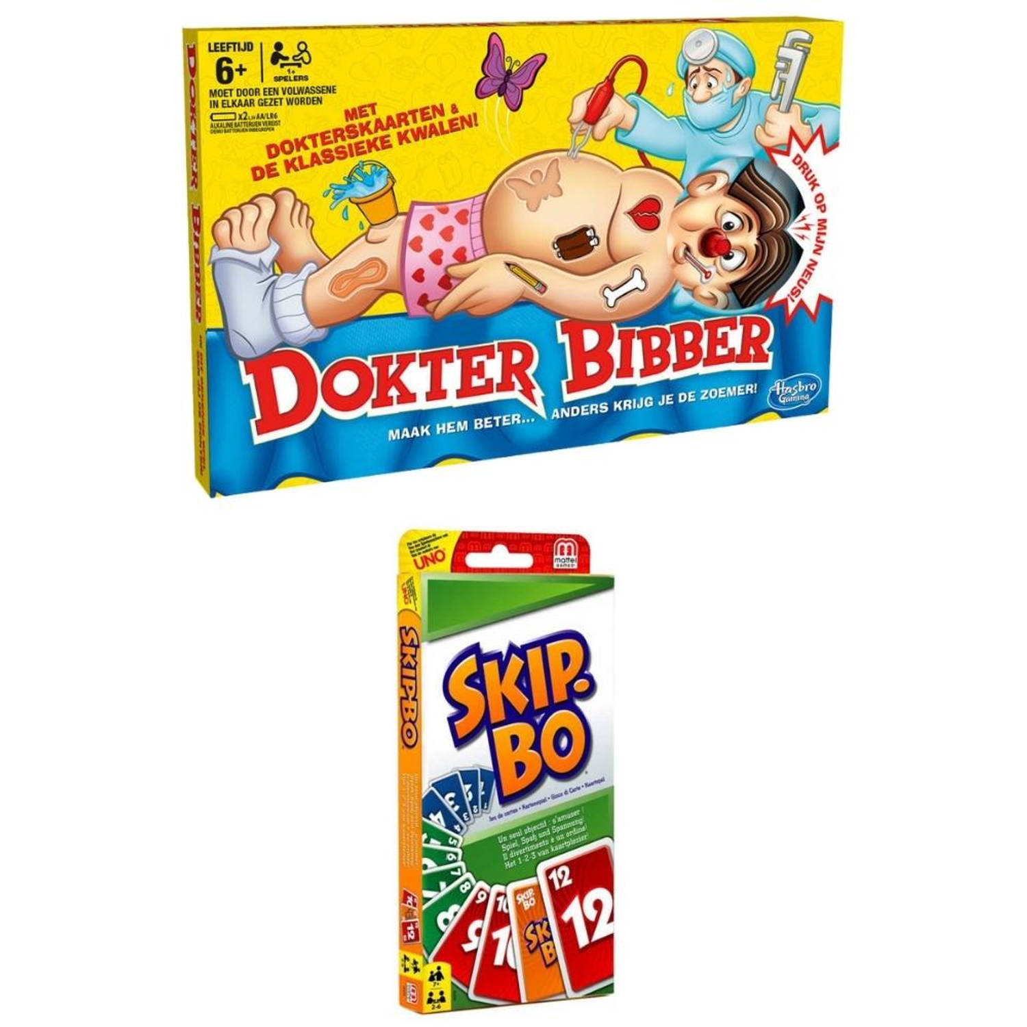 Spellenbundel 2 Stuks Dokter Bibber & Skip-bo