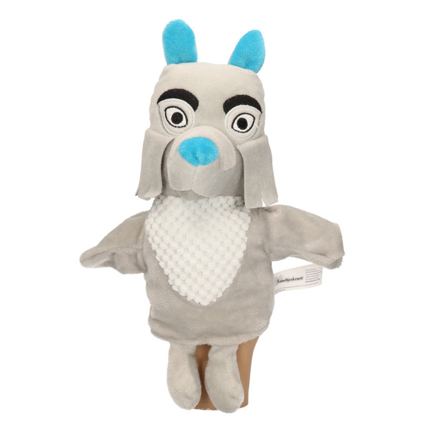Pluche Fabeltjeskrant Bor de Wolf handpop knuffel 25 speelgoed - Handpoppen | Blokker