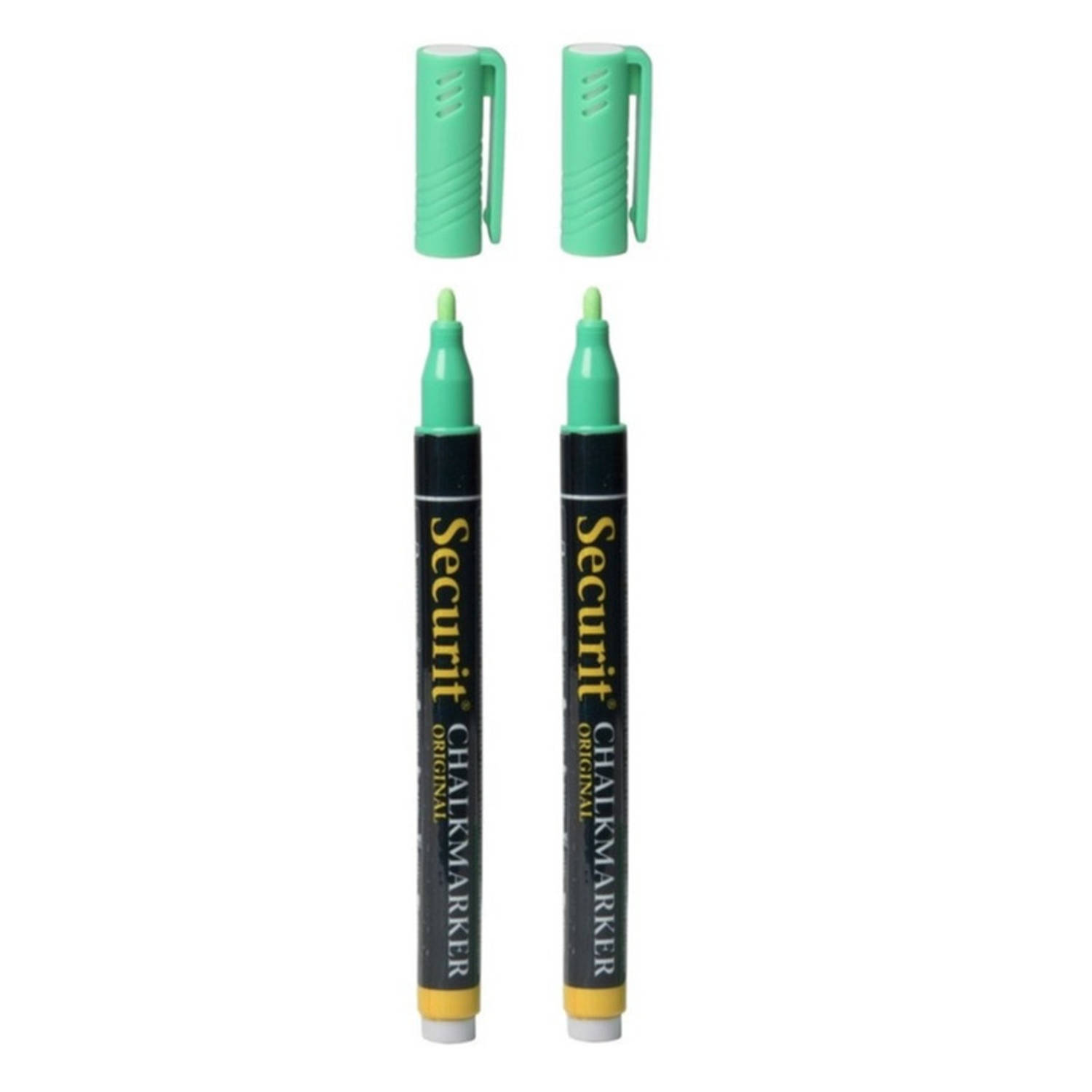 2x stuks groene krijtstiften ronde punt 1-2 mm - Krijtstiften