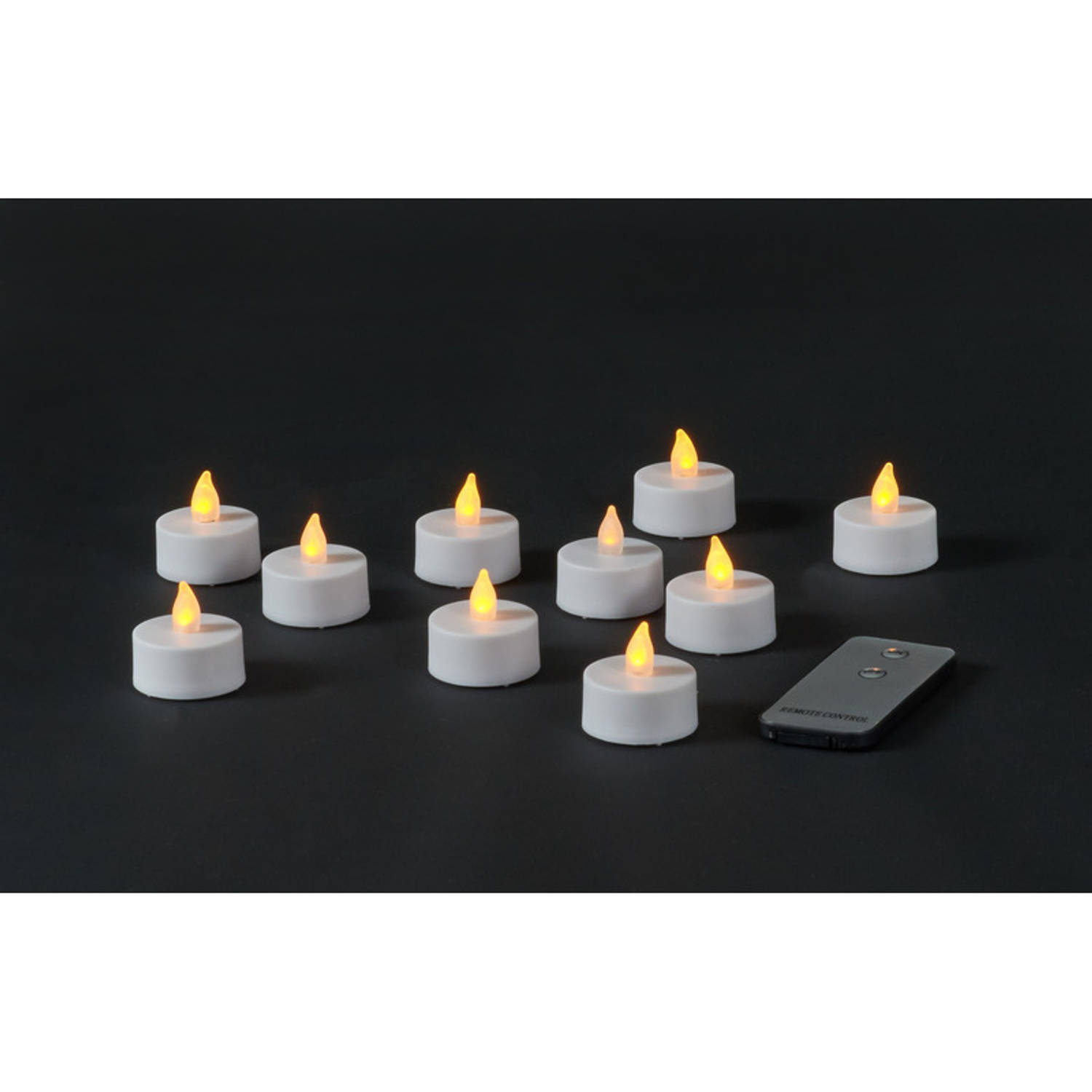bolvormig Bouwen op verontschuldigen Led theelichtjes/waxinelichtjes met afstandsbediening 20 stuks - LED  kaarsen | Blokker