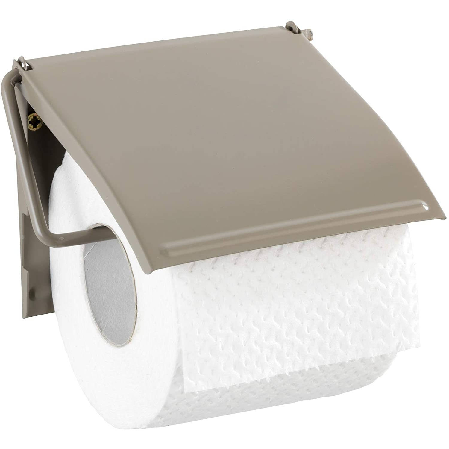 Wenko Toiletrolhouder Cover 13,5 X 12 Cm Staal Taupe